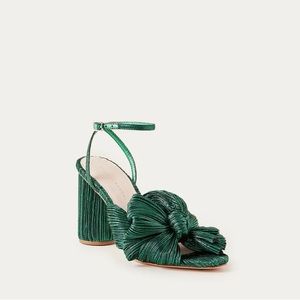 LOEFFLER RANDALL - CAMELIA BOW HEEL IN EMERALD